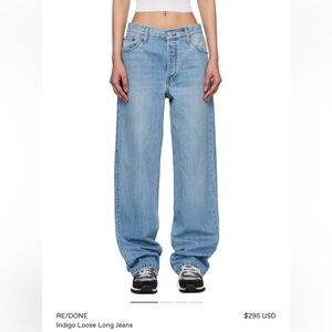 Re/Done Indigo Loose Long Jeans